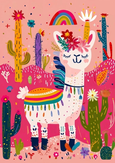 Enjoy Puzzle Gentle Llama 1000 Pieces