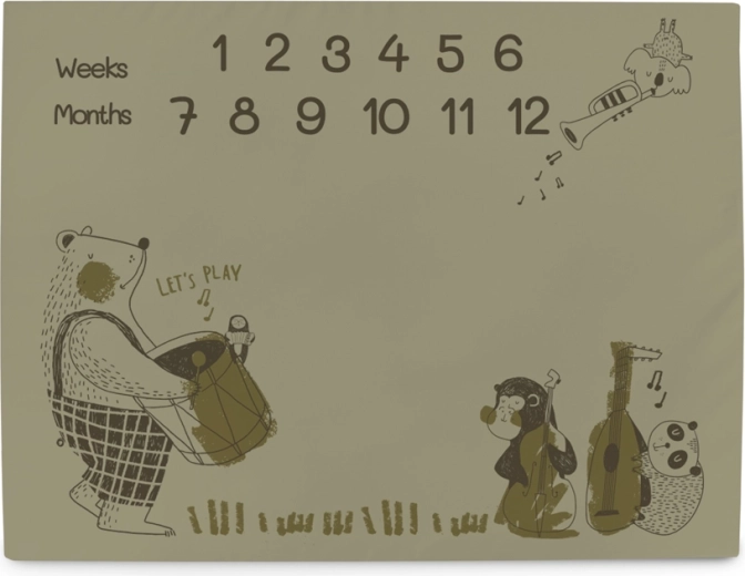 Ceba Baby milestone photo mat basic band 92 × 72 cm