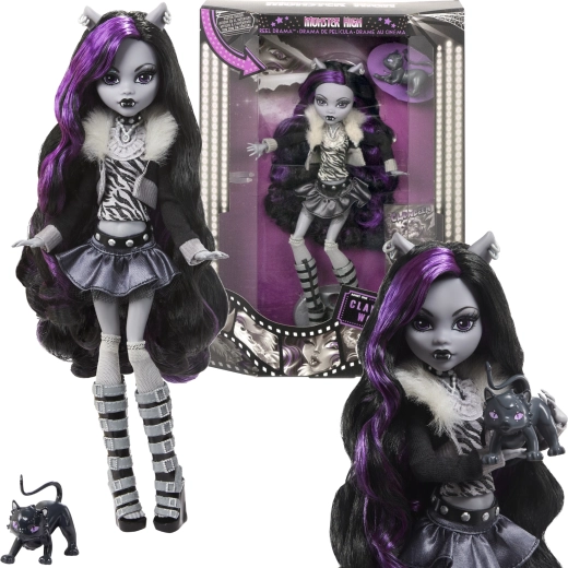 MONSTER HIGH Clawdeen Wolf Reel Drama 26 cm with accessories
