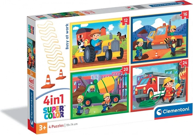 Clementoni puzzle Occupations bien remplies 4-en-1 (12, 16, 20 et 24 pièces)