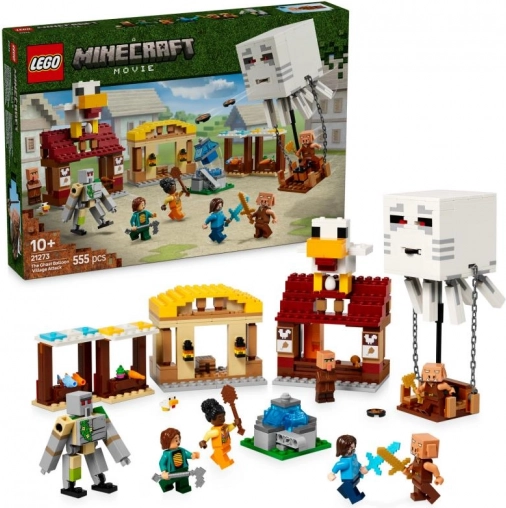LEGO Minecraft Ghast Balloon and Village Attack