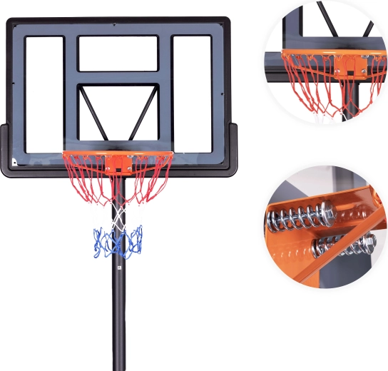 Spring-loaded steel rim for more confident play
