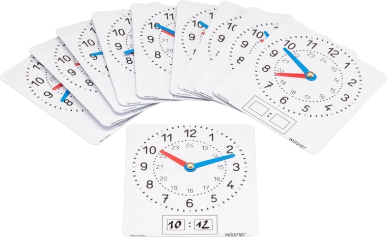 Wissner set of erasable teaching clocks (10 pcs)