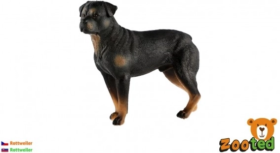 Plastic Rottweiler Dog Figure 8cm