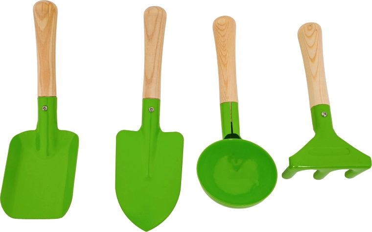 Robuste Metallwerkzeuge mit Holzgriffen