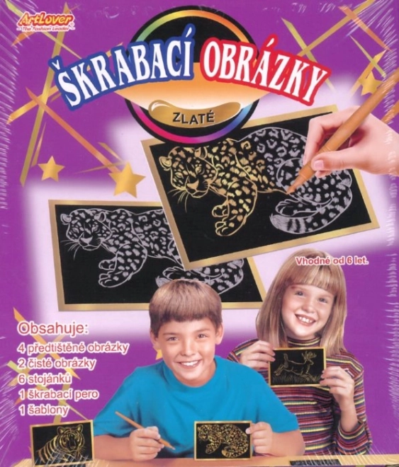 ArtLover goud krasplaatjes - set van 6 stuks