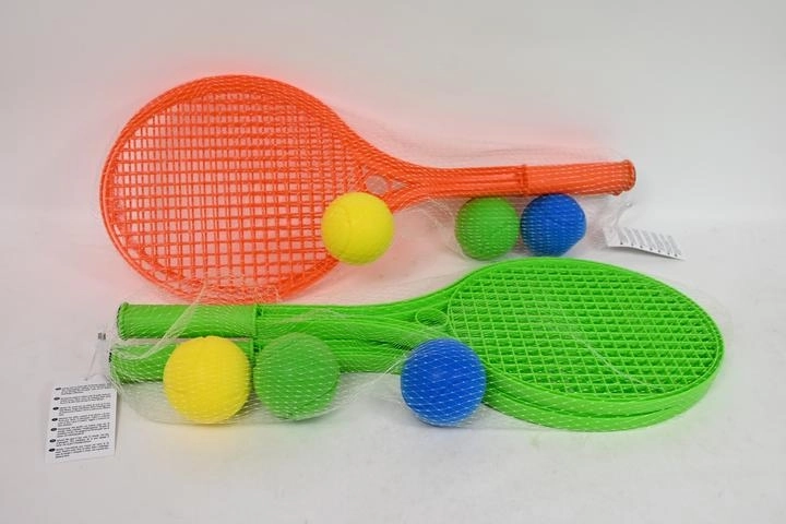Bâtons en plastique pour jeux d’extérieur 55 cm + 3 balles en mousse