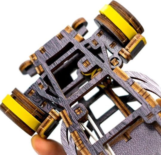 Rubber­aandrijving met bereik tot 1 meter