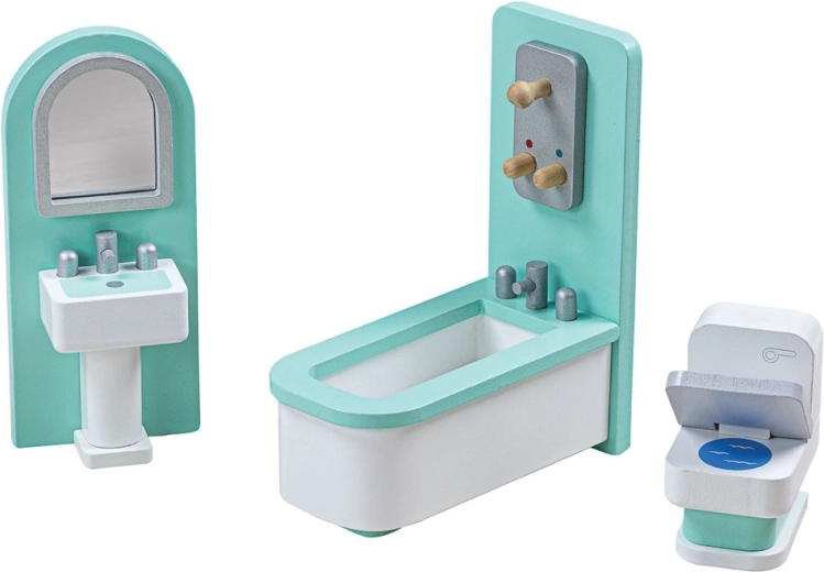 Tidlo Mobilier de salle de bain en bois, turquoise
