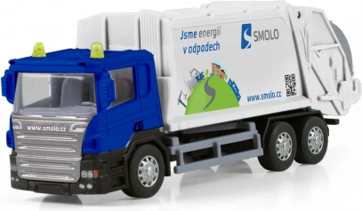 Vuilniswagen met metalen cabine en plastic laadbak SMOLO 15 cm