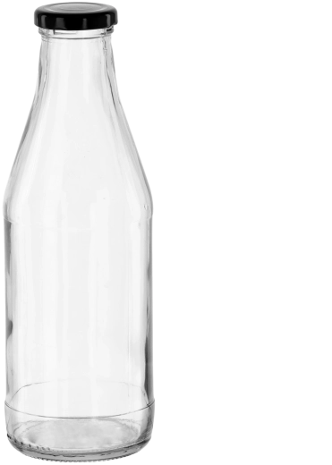 Bouteille en verre pour jus 1 l avec bouchon à vis en métal 50 mm