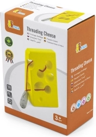 Fromage à lacer avec petite souris – jouet éducatif pour enfants 3+