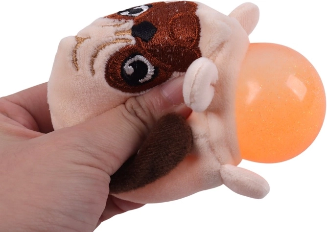 Soft plush and fun “popping out” ball