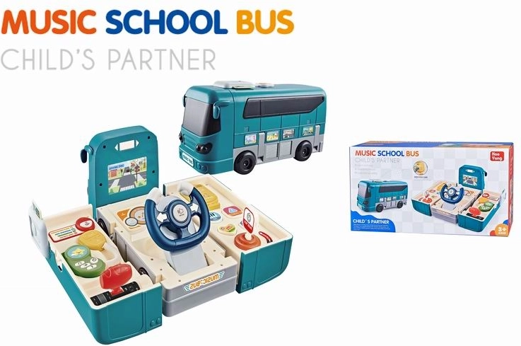 Autobus interactif pliable avec volant pour enfants