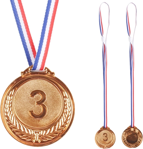 Bronzen medaille derde plaats sportieve prijs