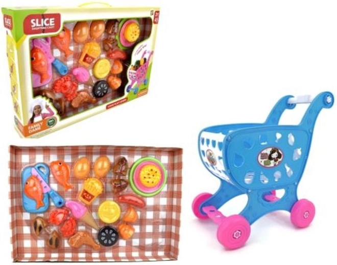 Chariot de courses enfant avec set d’aliments