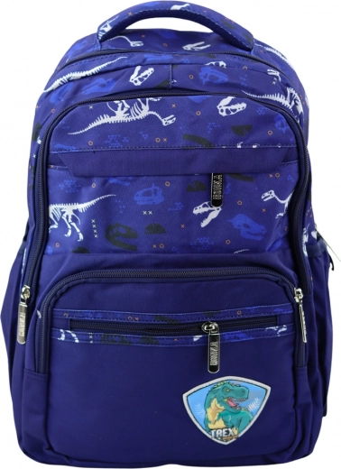 School Backpack Dino T-Rex Blue 20L