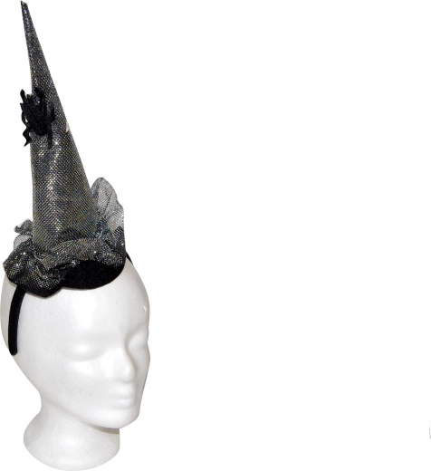 Hexenhut auf Haarreif 26 cm