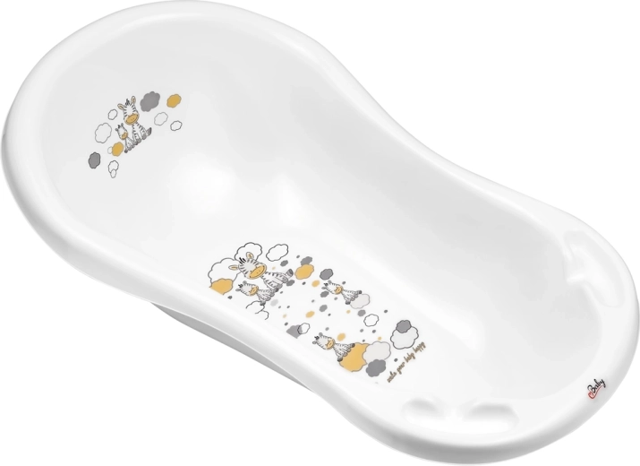 Maltex baby bath tub Zebra 84 cm, white