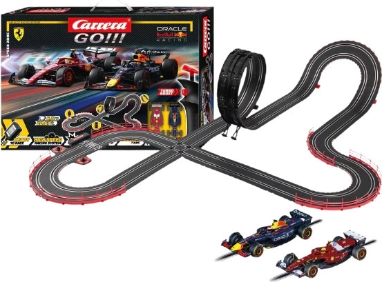 Carrera GO racebaan Speed Zone 6,3 m met F1 Ferrari en Red Bull