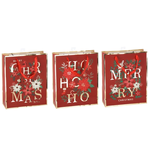 Cadeautas Christmas to You – kerstmix van motieven, 30 × 42 × 12 cm