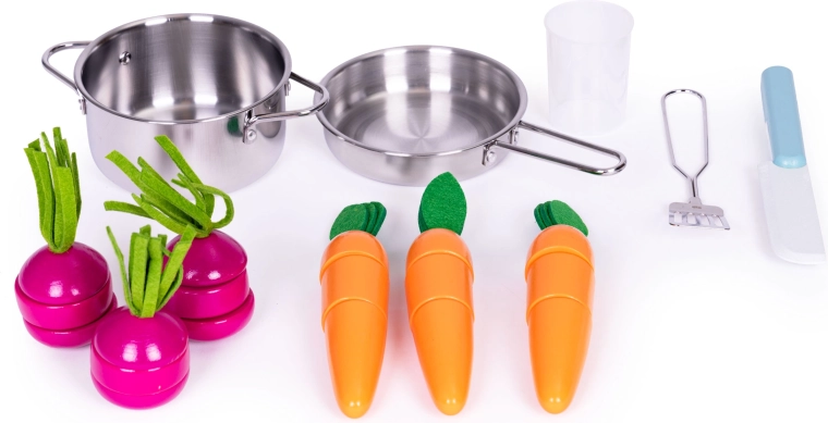 Groenten om te snijden en een veilig mes