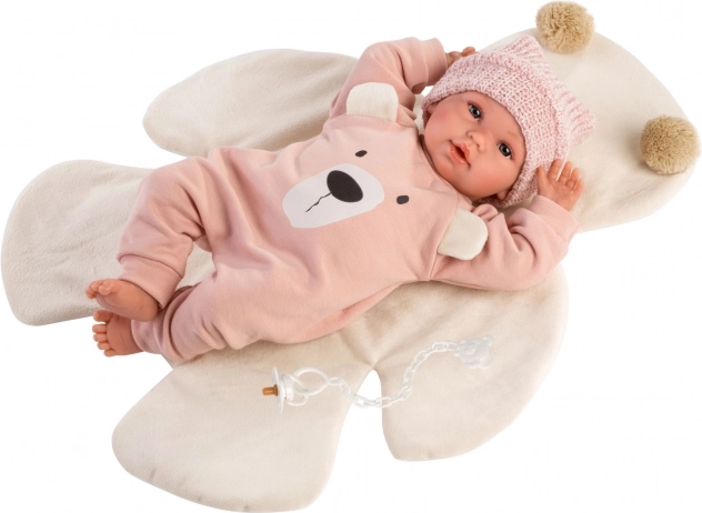 Llorens New Born realistische babypop met geluiden, zacht stoffen lichaam, 36 cm