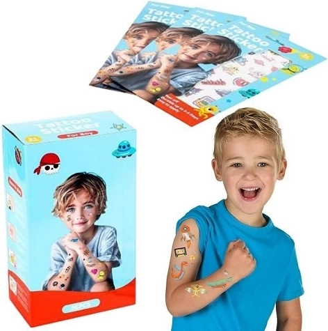 Tatouages pour enfants pour garçons – set de 60 motifs colorés