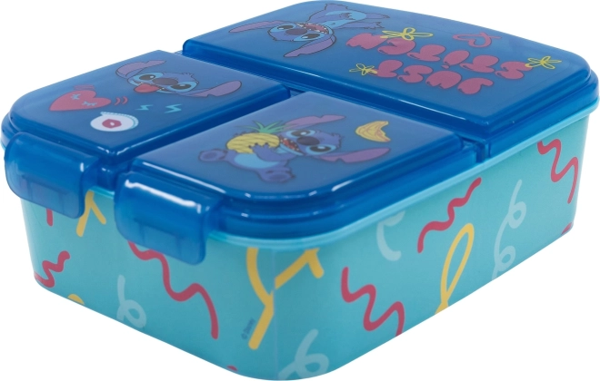 STOR Lilo & Stitch lunch box with compartments, blue