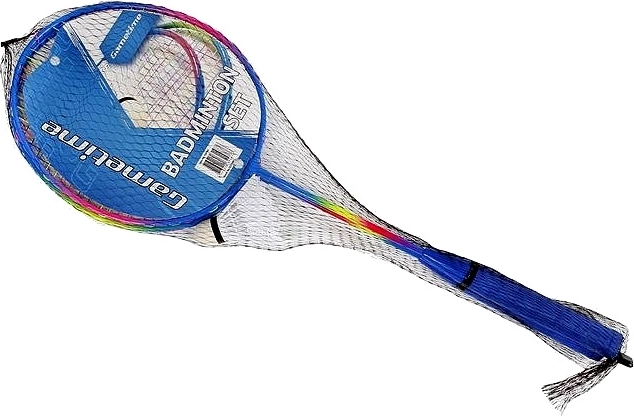 Raquette de badminton en métal 64 cm avec volant