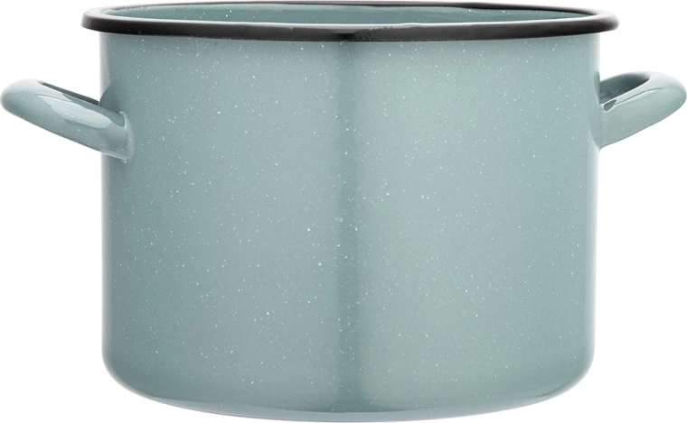 Kookpan 5,8 l, 22 cm, saliegroen gespikkeld