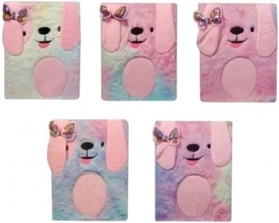 Pluchen kinderdagboek met diertje
