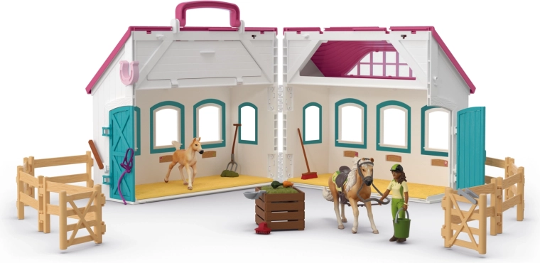 Schleich Horse Club Folding Lakeside Stable Little Horseshoe