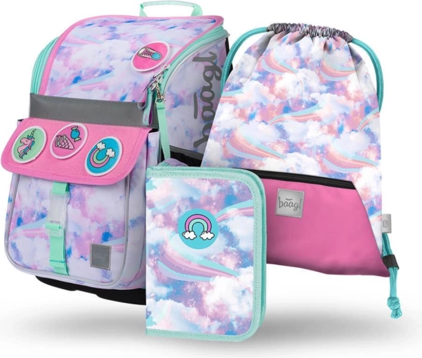 BAAGL SET 3 Zippy Ciel - Créatif : cartable, trousse, sac
