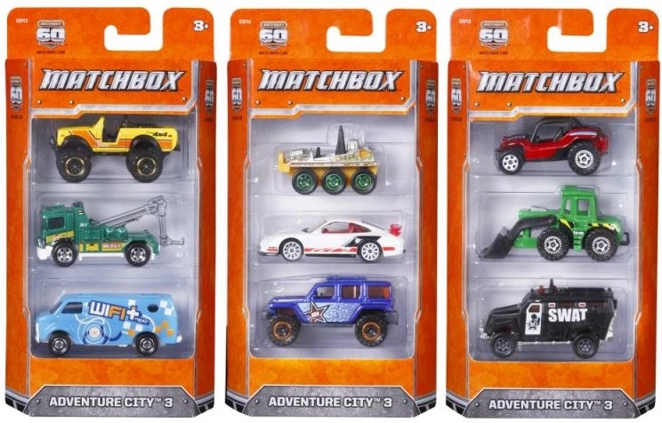 Matchbox Set of 3 Toy Cars