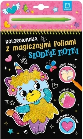 Coloring Book with Magic Foils: Sweet Kitties