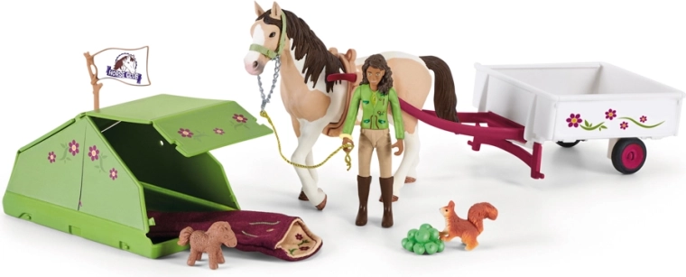 Schleich Horse Club Sarah with Pinto Mare Camping Set