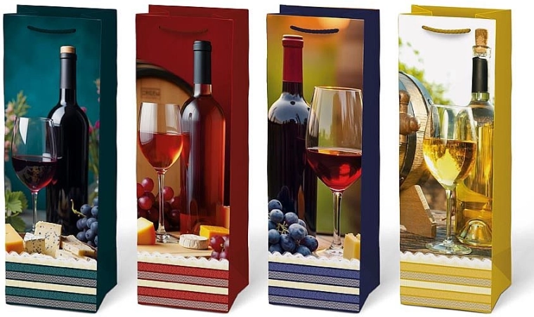 Wine-themed motifs with a firm base for safe transport