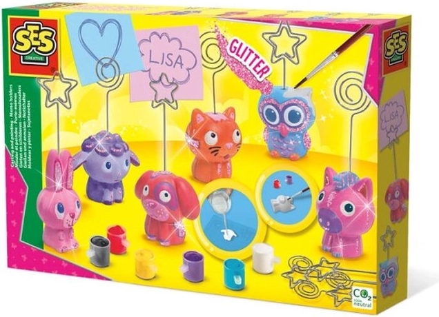 SES Creative plaster message holders with animals