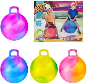 Hüpfball mit Griff 45 cm bunt