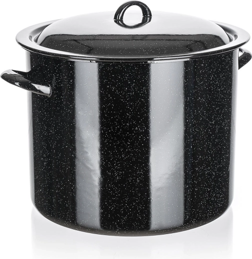Geëmailleerde pan met deksel 30 cm, 17 l