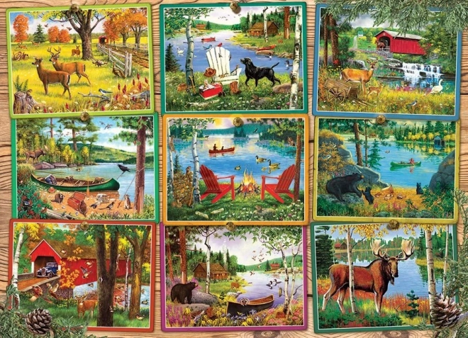 Puzzel Uitzichten vanaf het meer 1000 stukjes COBBLE HILL