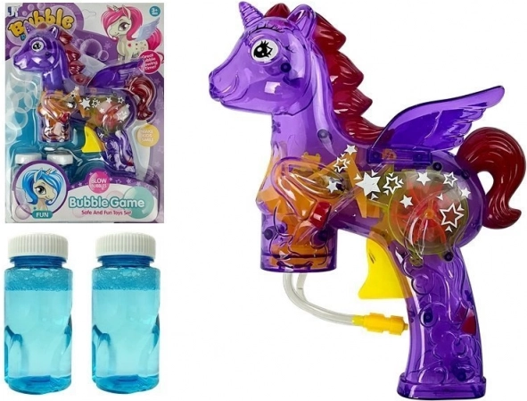 Pistolet à bulles licorne violet