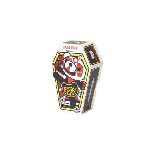 Collector’s coffin box with bold artwork