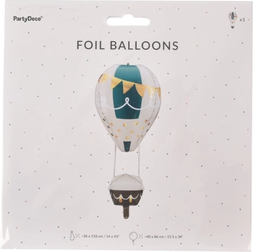 Foil balloon hot air flying balloon 4D 36 × 110 cm