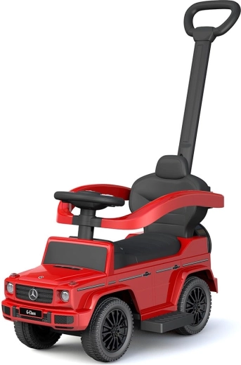 Children's ride-on with push handle MERCEDES-BENZ G-Class Baby Mix, red