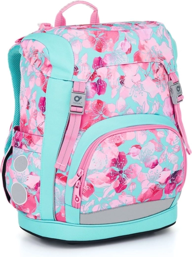 Lichte schooltas Topgal Kira met bloemenpatroon