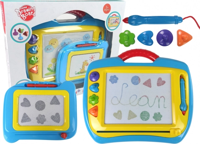 Magnetisch tekenbord – set van 2 stuks, blauw‑geel