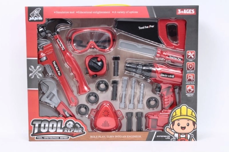 Coffret d’outils pour enfants avec perceuse à piles