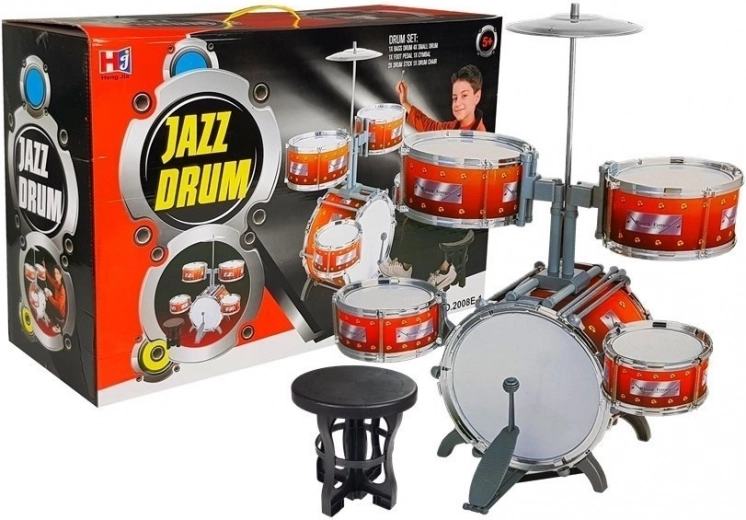 Kinder drumstel met 5 drums en bekkens
